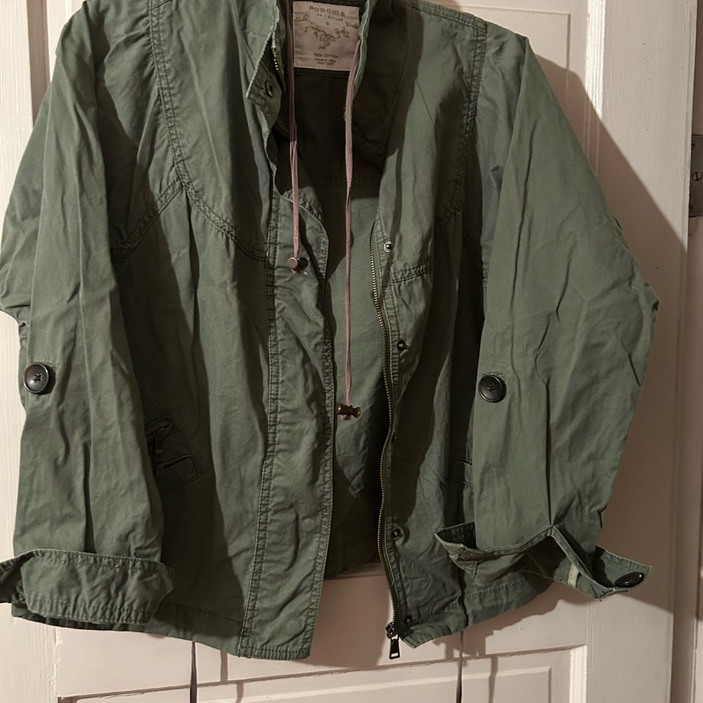 Sonoma Olive Cotton Jacket
